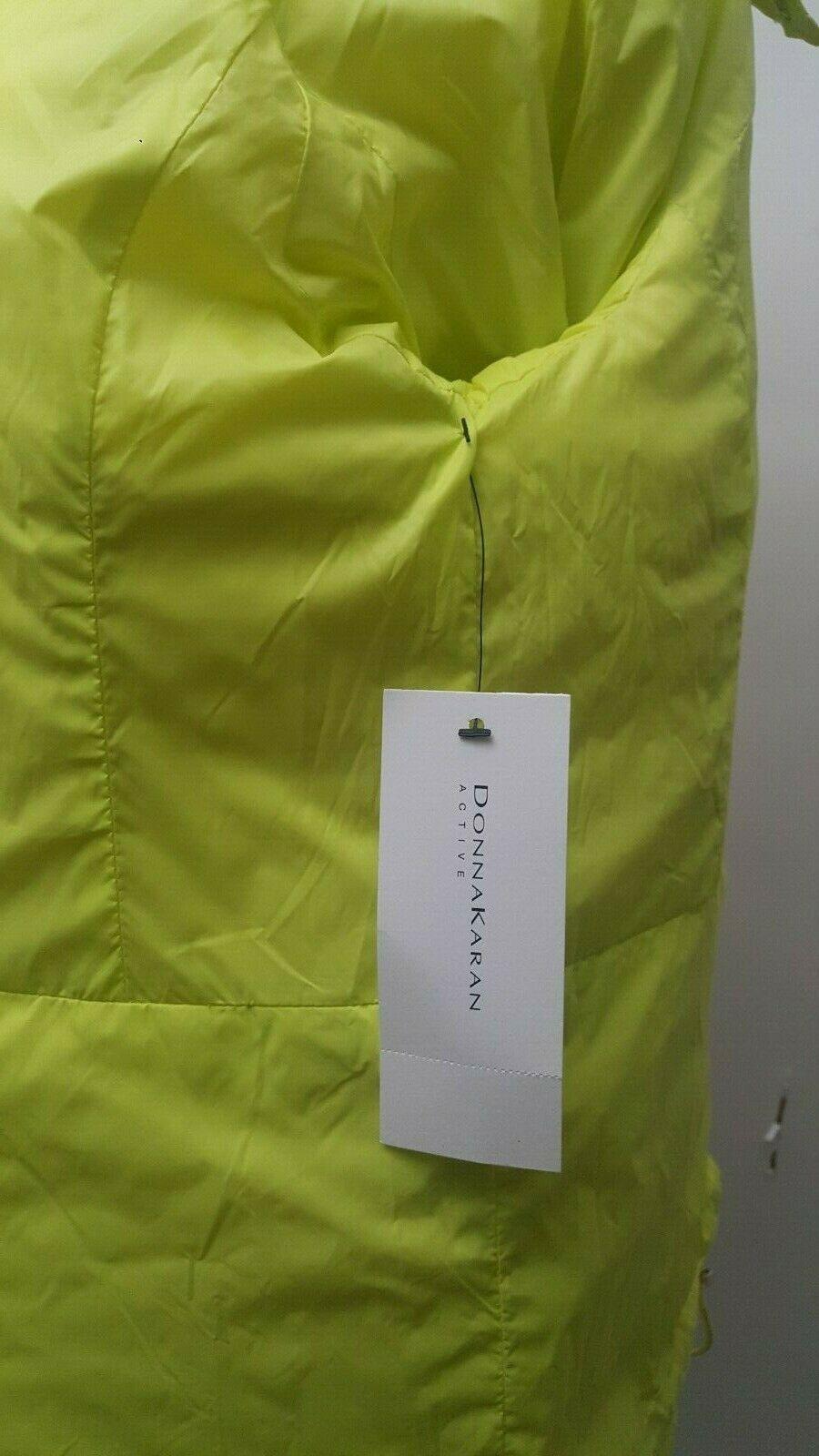DONNA KARAN  Active Hooded Crop Jacket Neon Yellow Size S - SVNYFancy