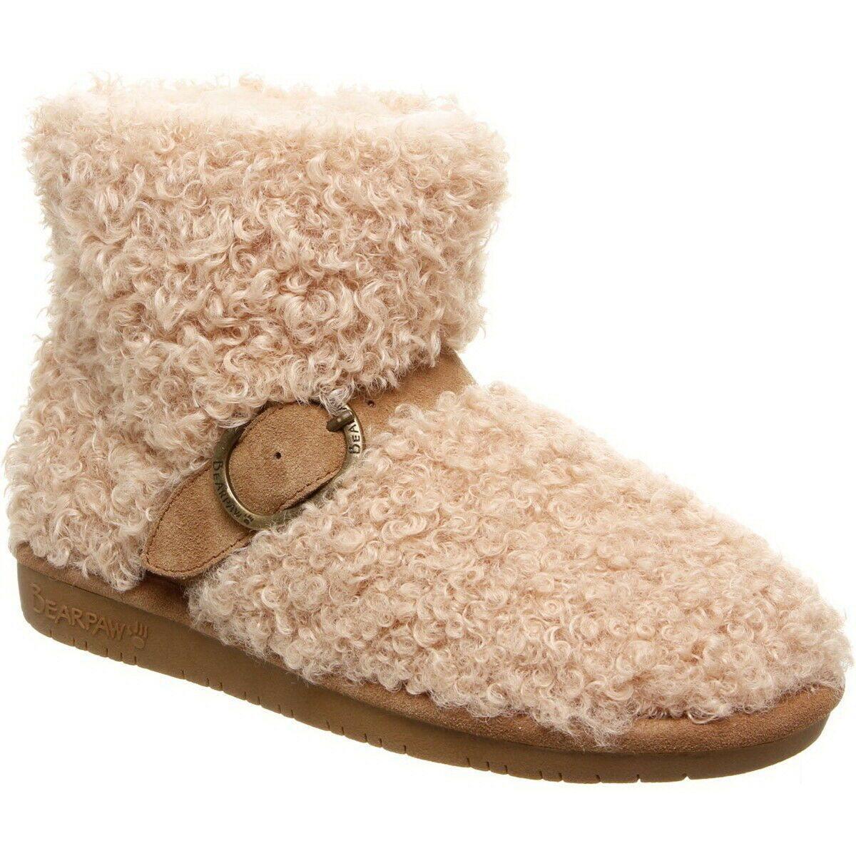 Bearpaw Treasure Taupe Comfortable Wool Blend Winter Girls Boots 3 Little Kid - SVNYFancy