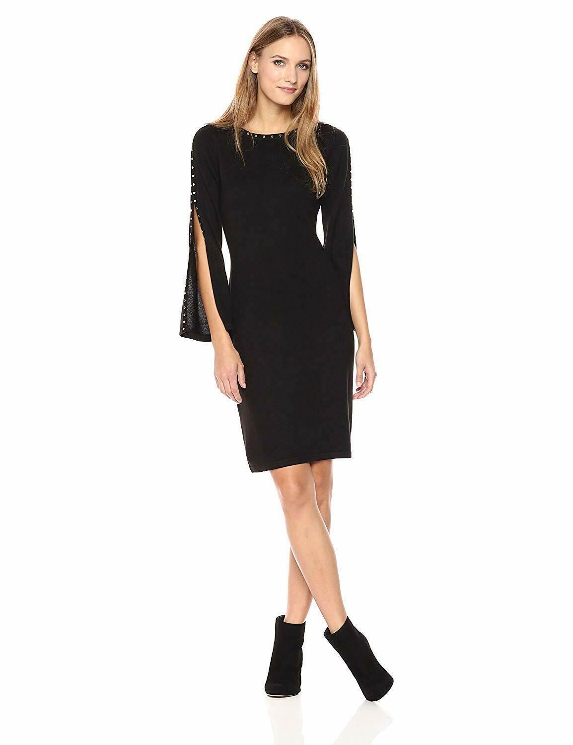 Calvin Klein Women's Sweater Dress with Gold Embellishment Size M - SVNYFancy