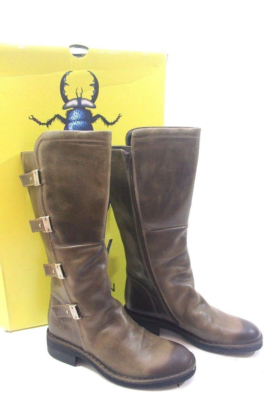 Fly London Felk Women Leather Rug Olive Boot Size EU 38 - SVNYFancy