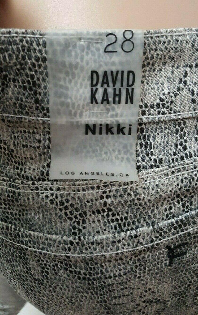Women's David Kahn Nikki Ankle Jeans Boa Snake Print Wildwood Size 28 - SVNYFancy