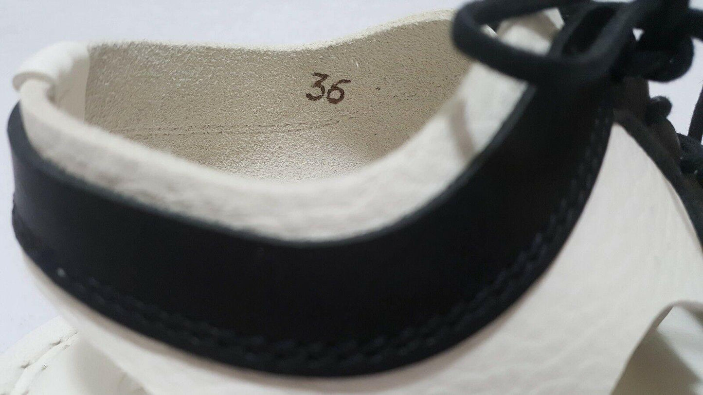 NEW Trippen Rack Black White Leather Sandals Shoe Size  EU 36 - SVNYFancy