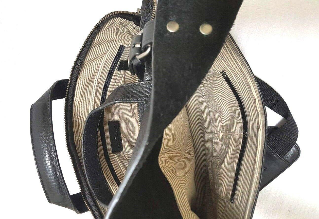 Trafalgar Murray Hill Messenger Leather Black Bag Briefcase - SVNYFancy