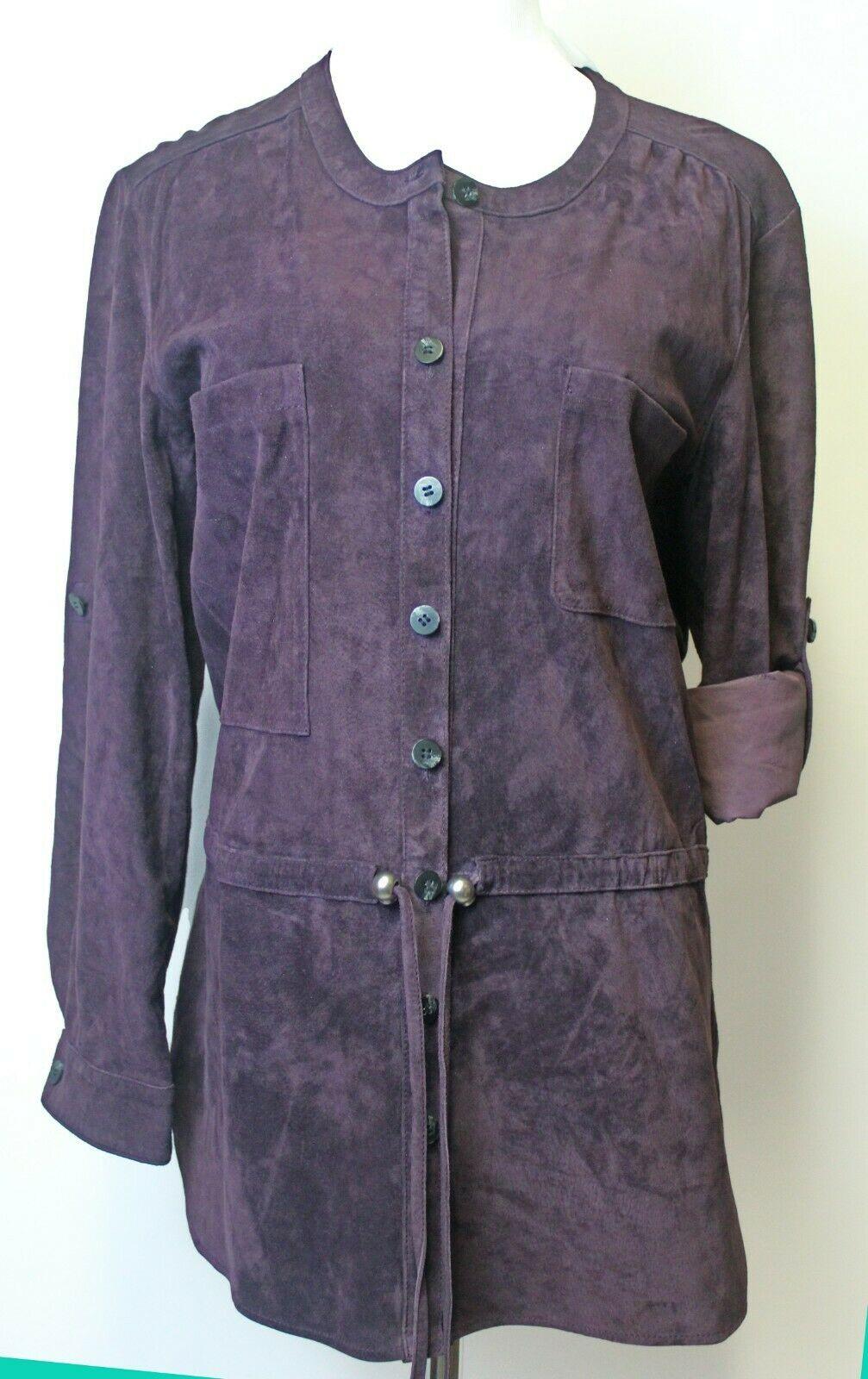 Finley Suede Drawstring Ryan Suede Jacket Blazer Shirt Fig Size M - SVNYFancy