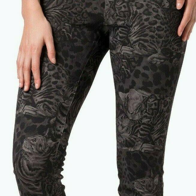 Women's Cambio Lilibeth Pants Legging With Animal Cats Print  Size US 4  EUR 34 - SVNYFancy
