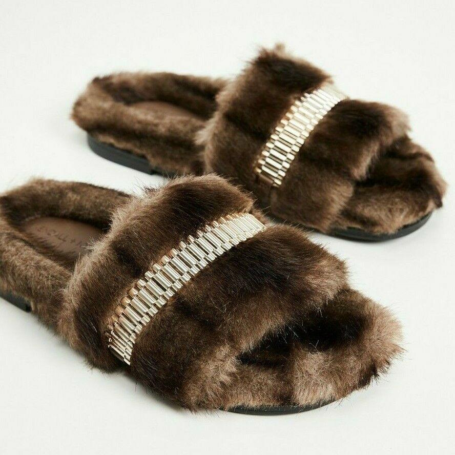 Kendall + Kylie Women's Shade Fur Platino Slides Size US 8 - SVNYFancy