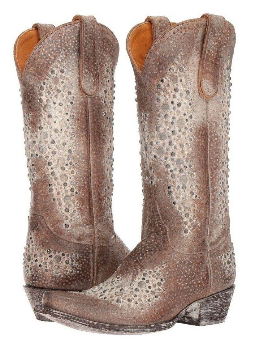 OLD GRINGO Women's Cowboy Western Boots Eagle Metal 13" Ocre Metal Studs  US 7 - SVNYFancy