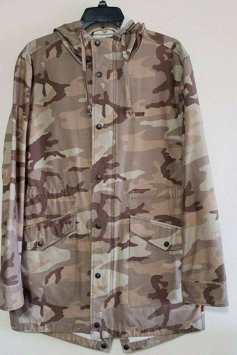 Levi's Womens Military Camo Hooded Jacket Light Weight Parka Size M - SVNYFancy