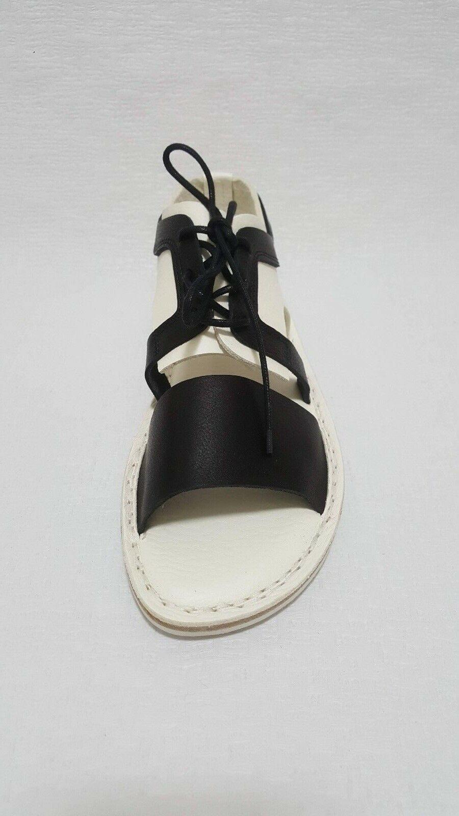 NEW Trippen Rack Black White Leather Sandals Shoe Size  EU 36 - SVNYFancy