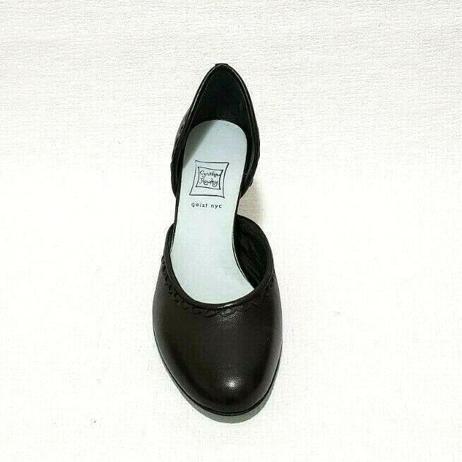 CYNTHIA ROWLEY Black Leather Pumps Heels Shoes Womens Size US 9 Made in Italy - SVNYFancy