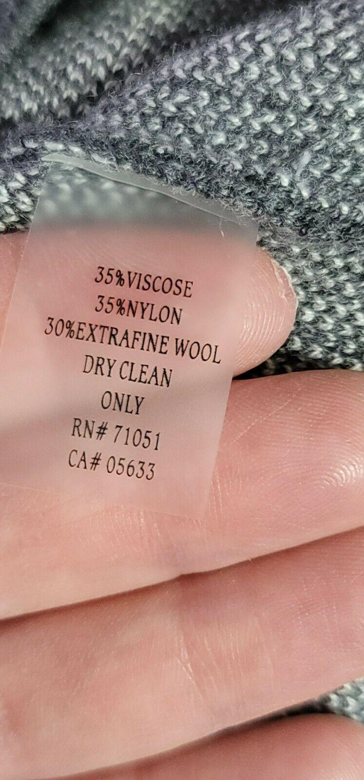 Stone&Sky Knit Wool Blend Striped Gray Asymmetrical Dress Size M - SVNYFancy