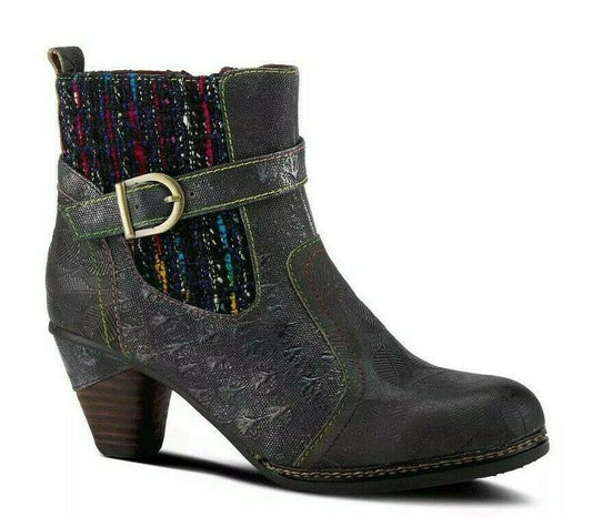 Spring Step LArtiste Nancies Booties Black Multi Size EU 40  US 9 - SVNYFancy