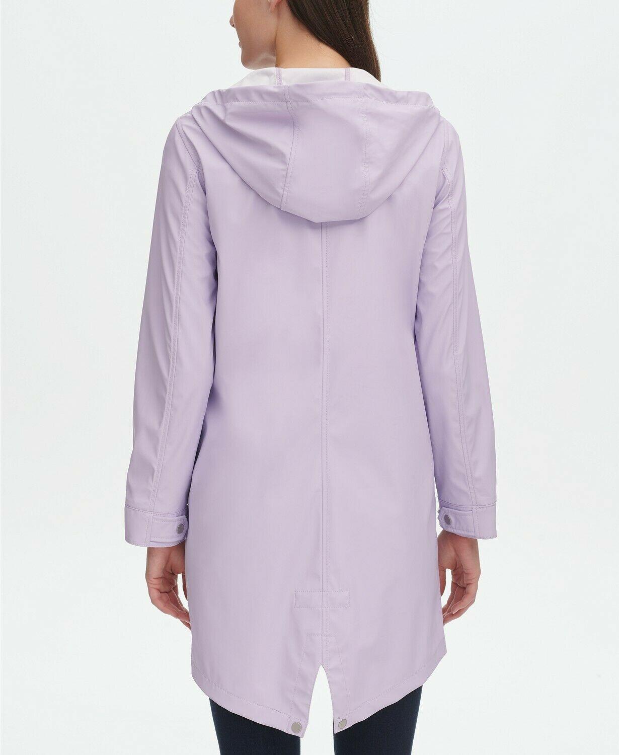 Levi's Womens Long Hooded Slicker Rain Jacket Raincoat Polyurethane Lavender S - SVNYFancy