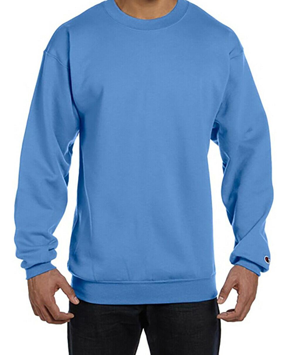 Champion Eco Authentic S600 Double Dry Action Fleece Crew Light Blue Size 3XL - SVNYFancy