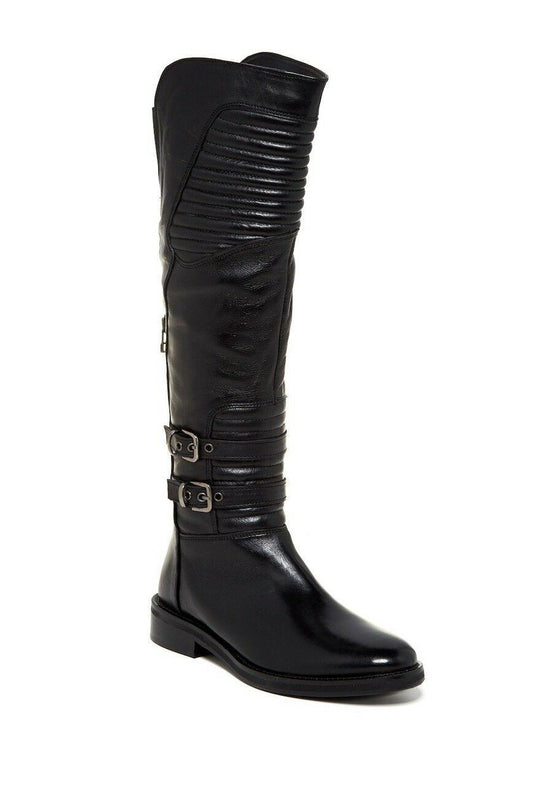 Sheridan Mia Black  Pelton Ribbed Womens Moto Boots Size EU 36 - SVNYFancy