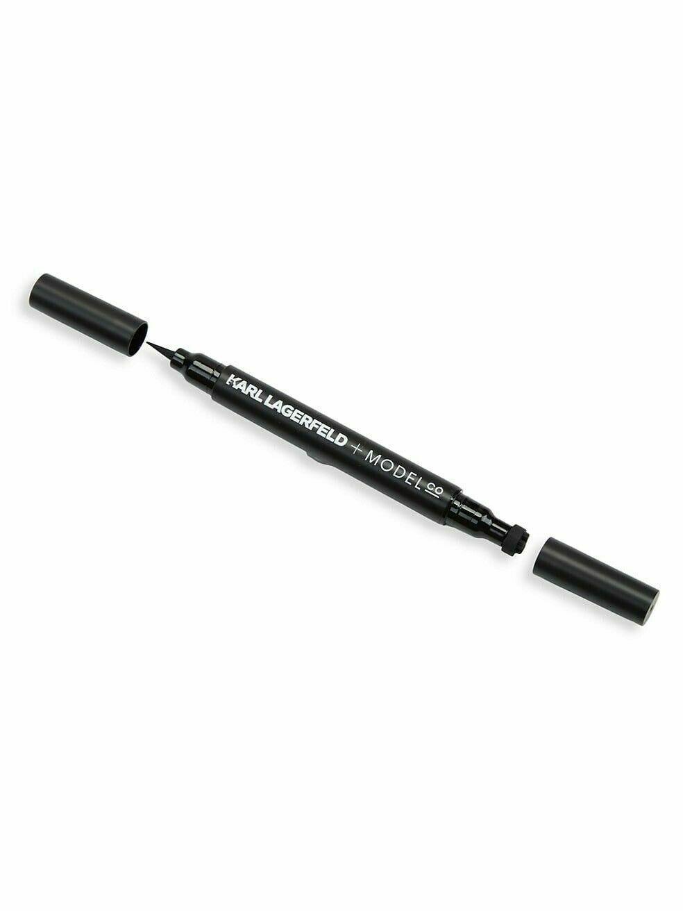 KARL LAGERFELD + MODELCO Black Long Lasting Liquid Liner with Kameo Stamp - SVNYFancy
