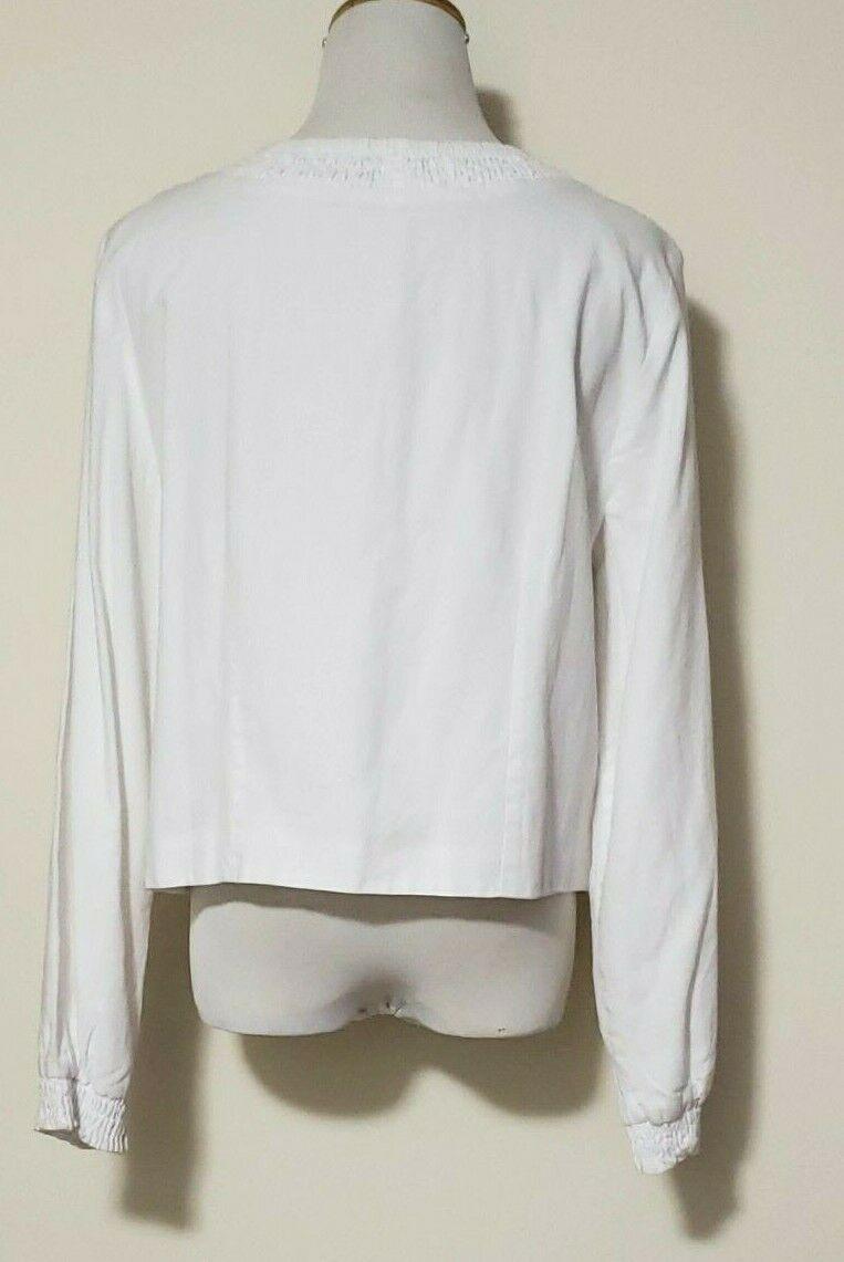 Nanette Lepore Embroidered Lined Linen Cotton Jacket Size 14 - SVNYFancy