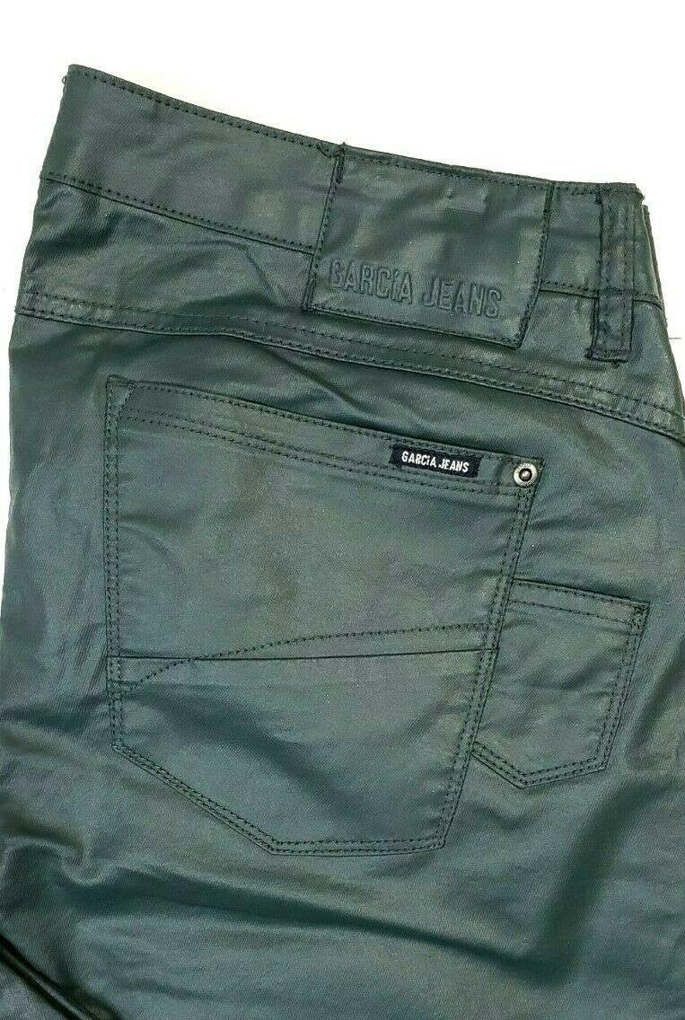 GARCIA Riva 261 Womens Regular Fit Green Coated Jeans Size 34 - SVNYFancy