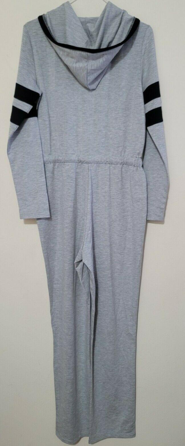 VENUS Stretch Gray Hooded Jumpsuit Size S - SVNYFancy