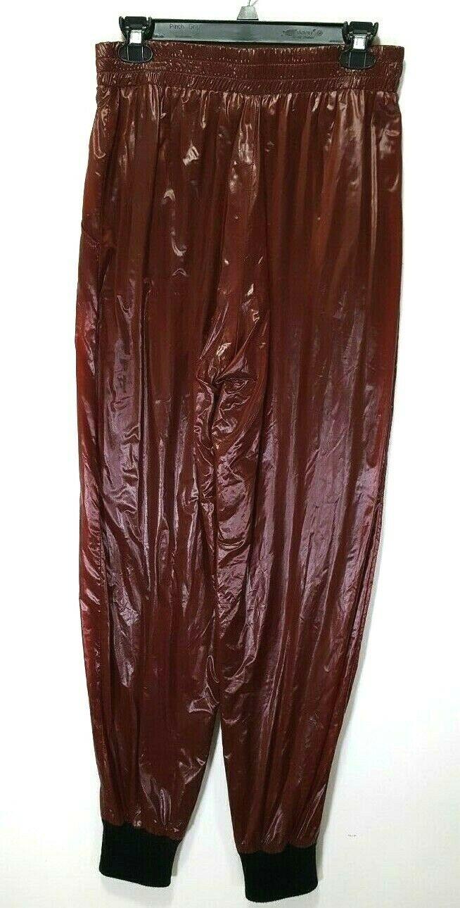 DKNY Womens Lacquer Lined Pant Runway Ribbed Trims Size L - SVNYFancy