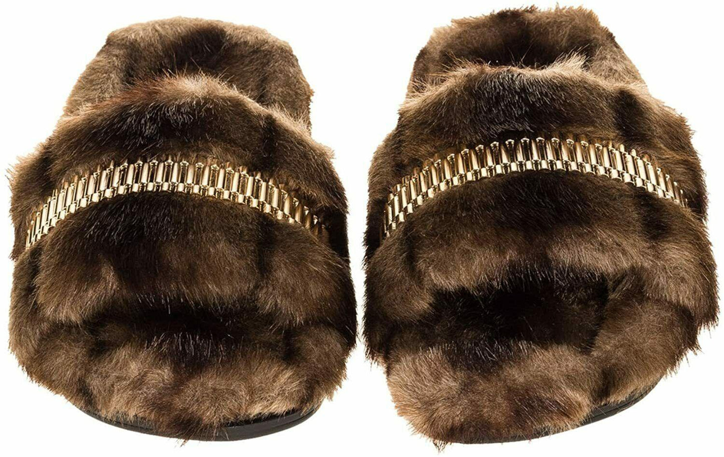 Kendall + Kylie Women's Shade Fur Platino Slides Size US 8 - SVNYFancy