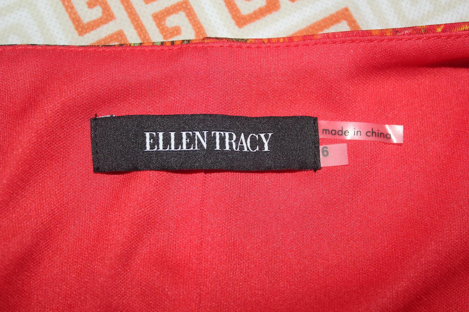 Ellen Tracy Dress Women's  Red Graphic-Print Size 6 - SVNYFancy