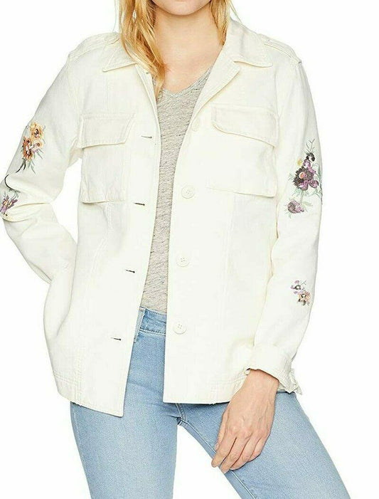Levi's Womens Oversize Floral Embroidered Shirt Jacket Cotton Size S - SVNYFancy