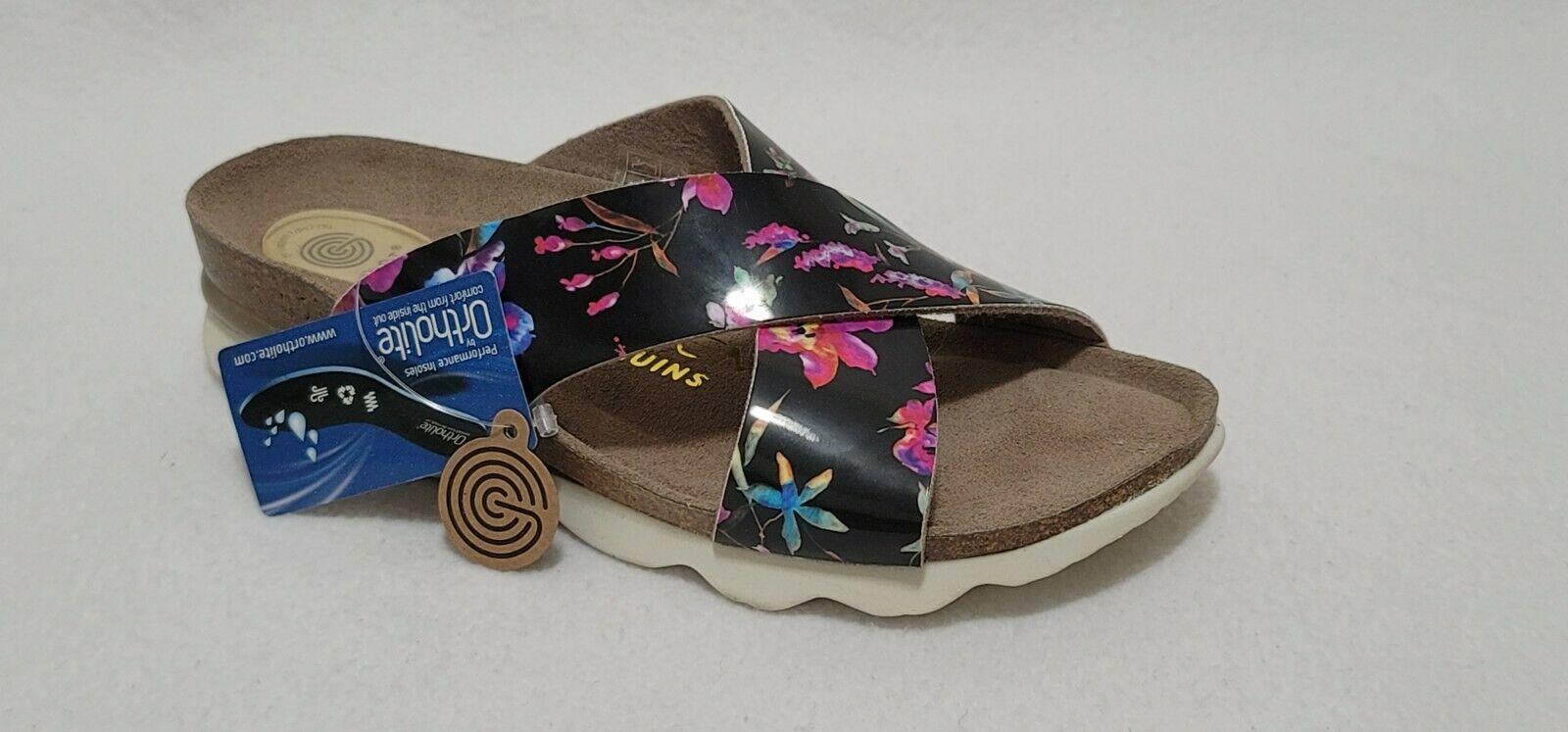 Ethem Genuins Women’s Leather Floral Slides Comfort Sandals Made In Spain EUR 39 - SVNYFancy