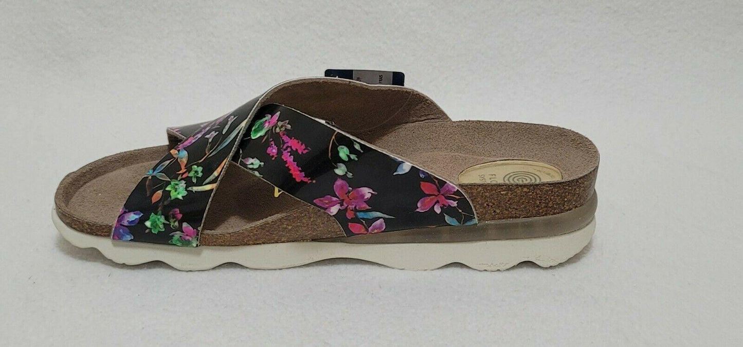 Ethem Genuins Women’s Leather Floral Slides Comfort Sandals Made In Spain EUR 39 - SVNYFancy