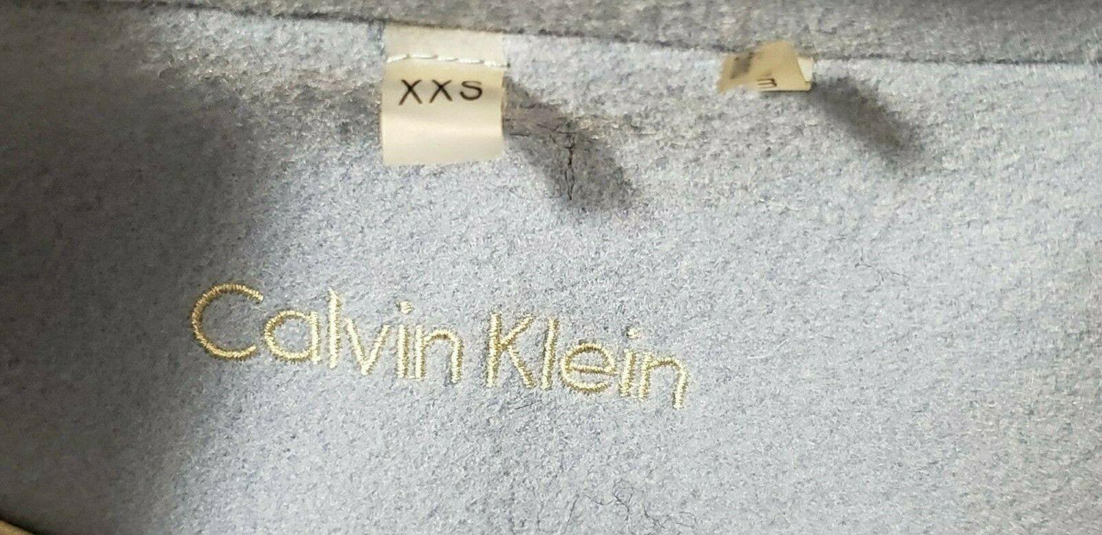 Calvin Klein Women Blue Wool Coats Jackets Blazers Size XXS - SVNYFancy