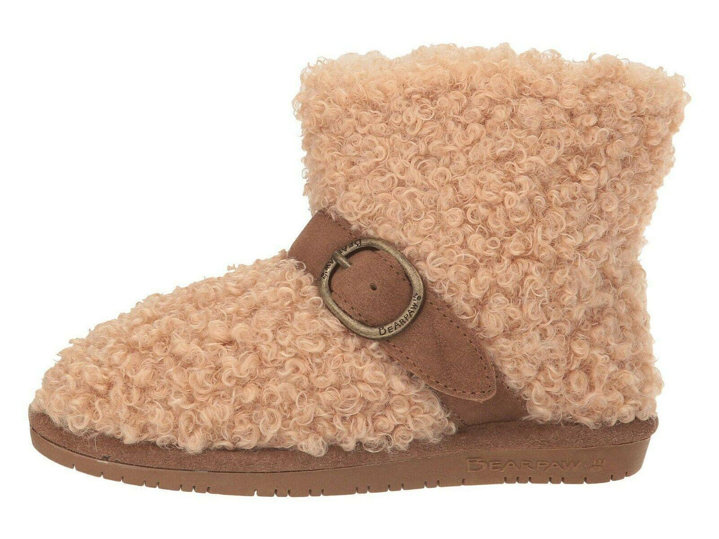 Bearpaw Treasure Taupe Comfortable Wool Blend Winter Girls Boots 4 Big Kid - SVNYFancy