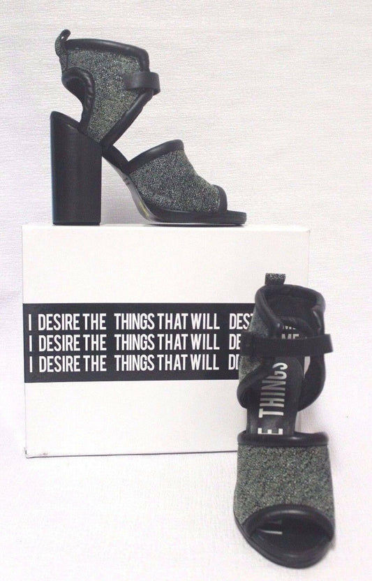 I DESIRE THE THINGS THAT WILL DESTROY ME Earl Grey Leather Peep-Toe Cut-Out Heels Shoes Size 9 - SVNYFancy