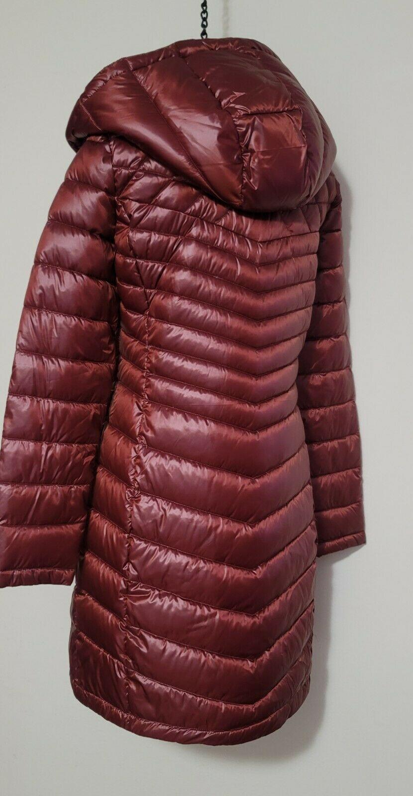 Calvin Klein Women's Hooded Packable Premium Down Puffer Coat Dark Copper  S - SVNYFancy