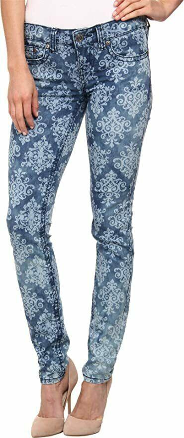 Request Bleached Out Print Women's Jeans in Wave Damask Size 28 - SVNYFancy