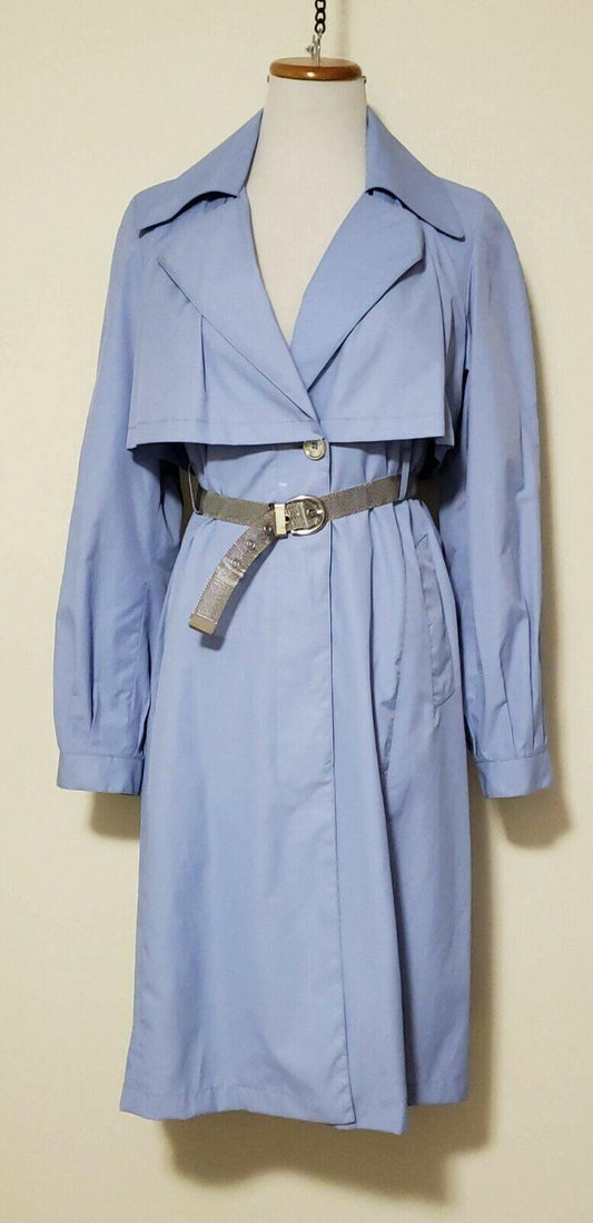 Karl Lagerfeld Womens Blue Trench Coat Size M - SVNYFancy