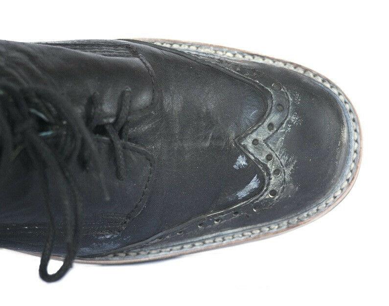Pskaufman Men's Black White Paint 0021 Interchange Wingtip Shoes Size US 11 - SVNYFancy