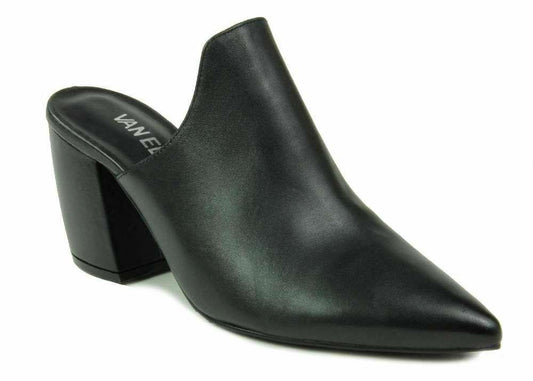 Vaneli Renita Black Nappa Leather Mule Size US 9 Narrow - SVNYFancy
