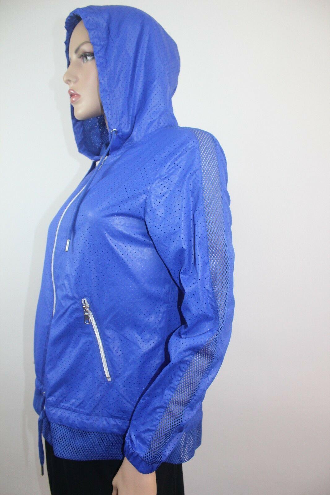 Ruby Rd. Zip Women's Sport Hooded Mesh Jacket Cobalt Size S - SVNYFancy