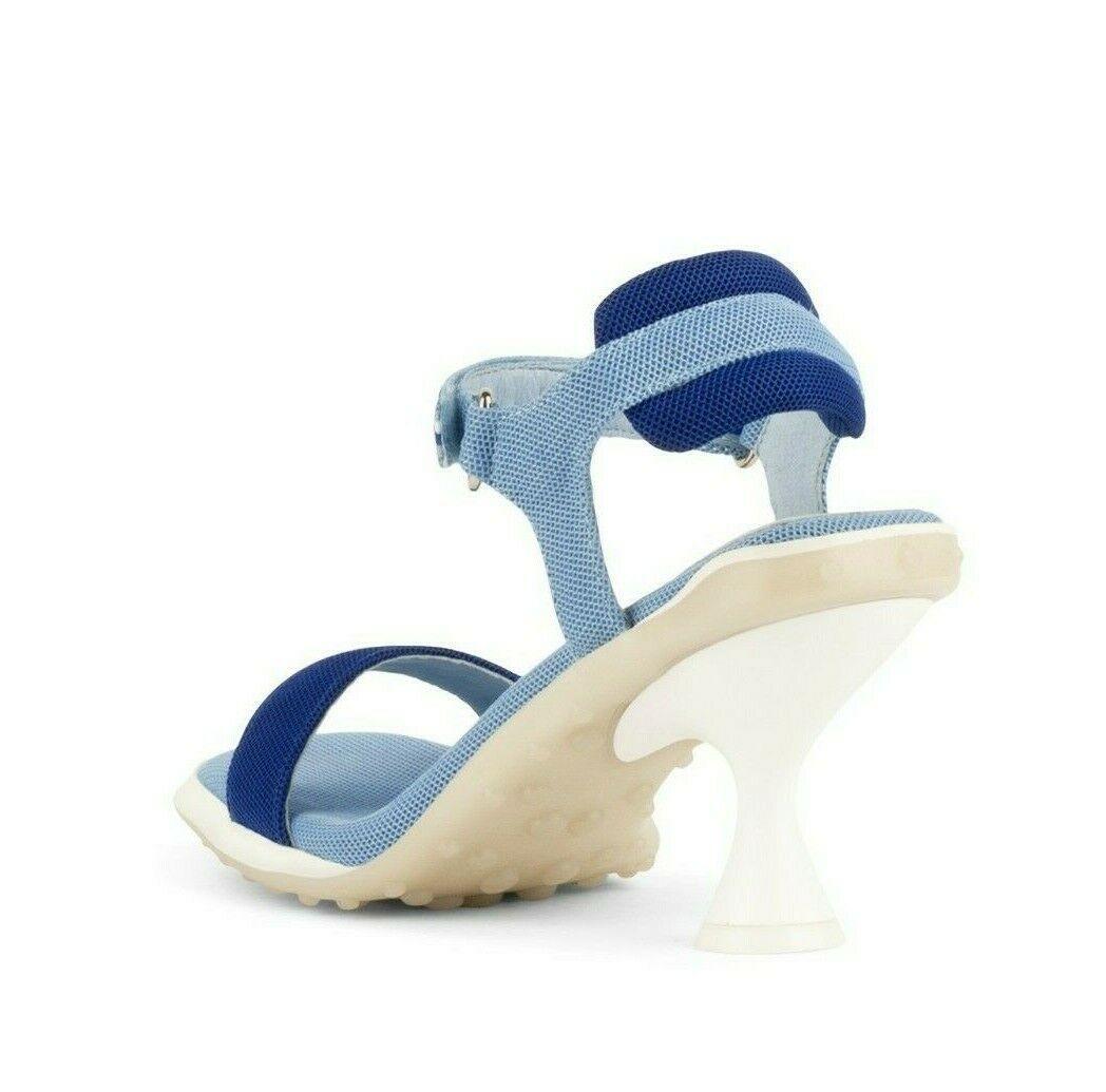 Jeffrey Campbell Fumble Ankle Strap Sandals Blue Mesh Combo Size US 9.5 - SVNYFancy