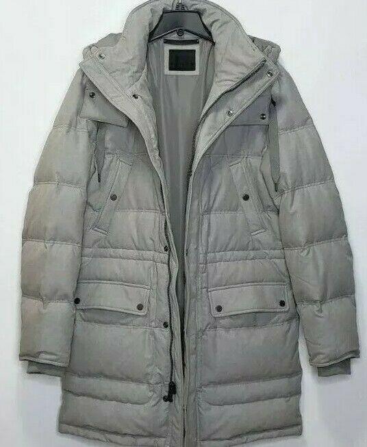 Andrew Marc Men's Stone Washed Cotton Quilted Down Hooded Parka Size Medium - SVNYFancy