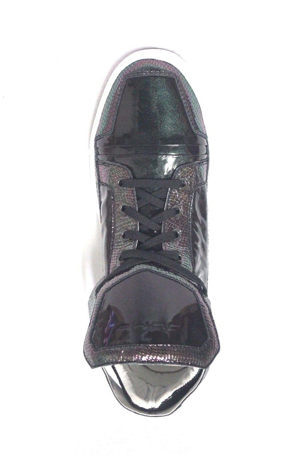 JUMP TABOO ZEMA LTD Green Purple Leather Fashion Sneaker Men's Size 10 D - SVNYFancy