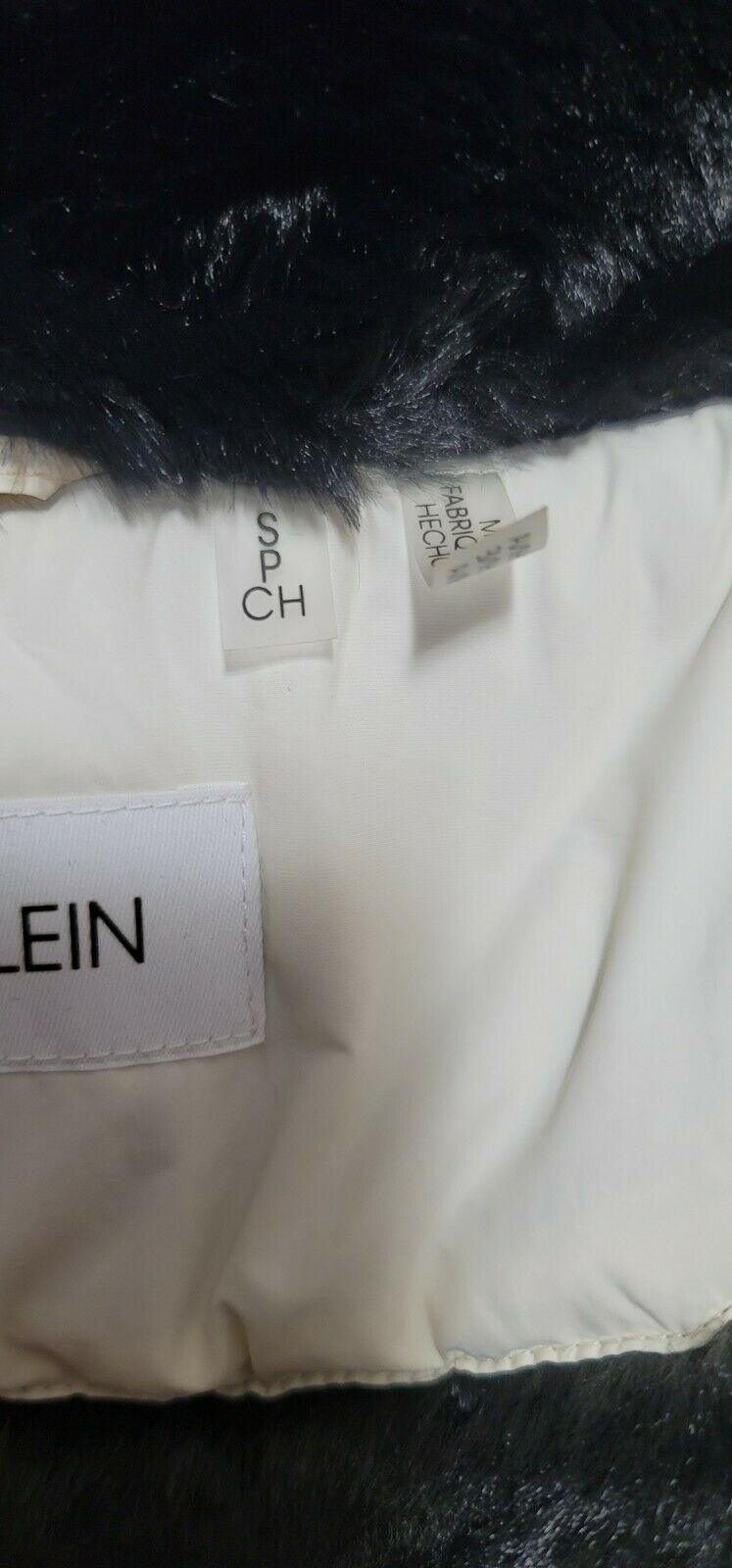 CALVIN KLEIN Women's White Puffer Hooded Winter Coat Size S - SVNYFancy