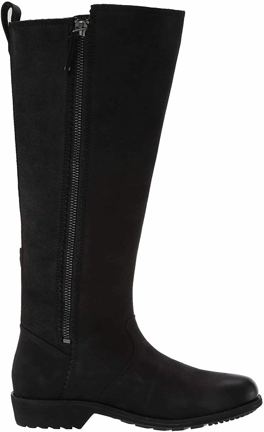 Teva Women s Ellery Tall Waterproof Burnished Boot Black Size US