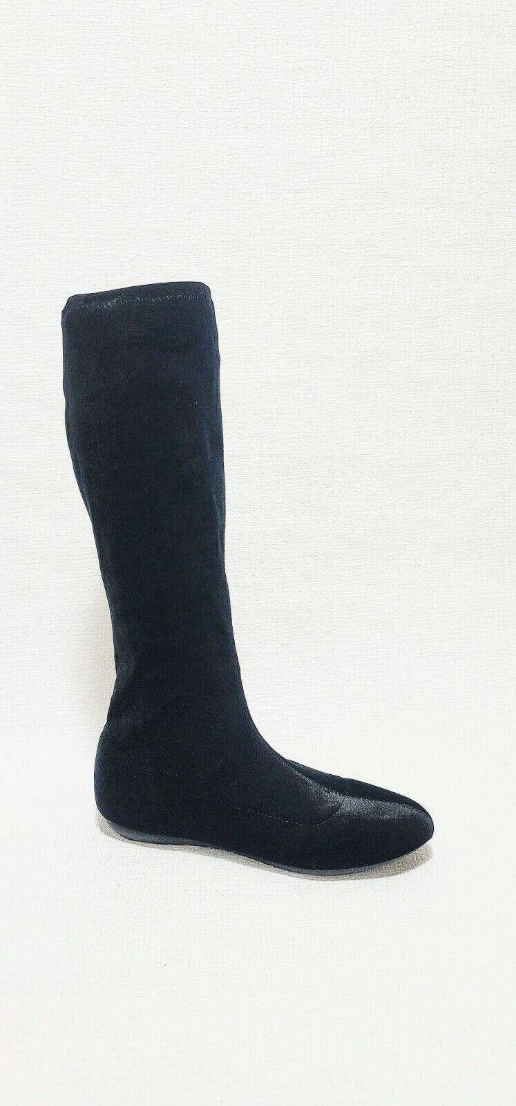New Chelsea Crew Women's Viral Knee High Socks Boots Black Velour Fabric  US 7 - SVNYFancy