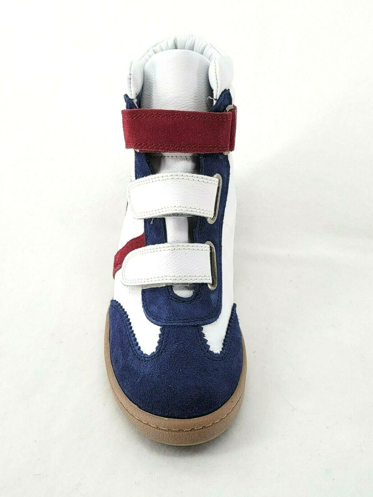 MTNG Originals Leather Red Blue White Hidden Wedge Boot Shoes Sneakers Size 39 - SVNYFancy