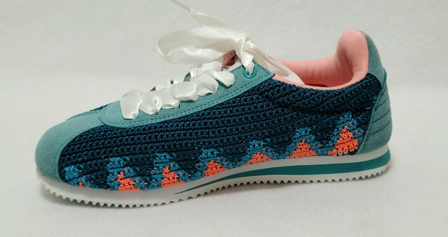 Poppy Hand-Crochet Sneakers Summer Shoes Running Style Lace-Up  Woman’s 8 - SVNYFancy