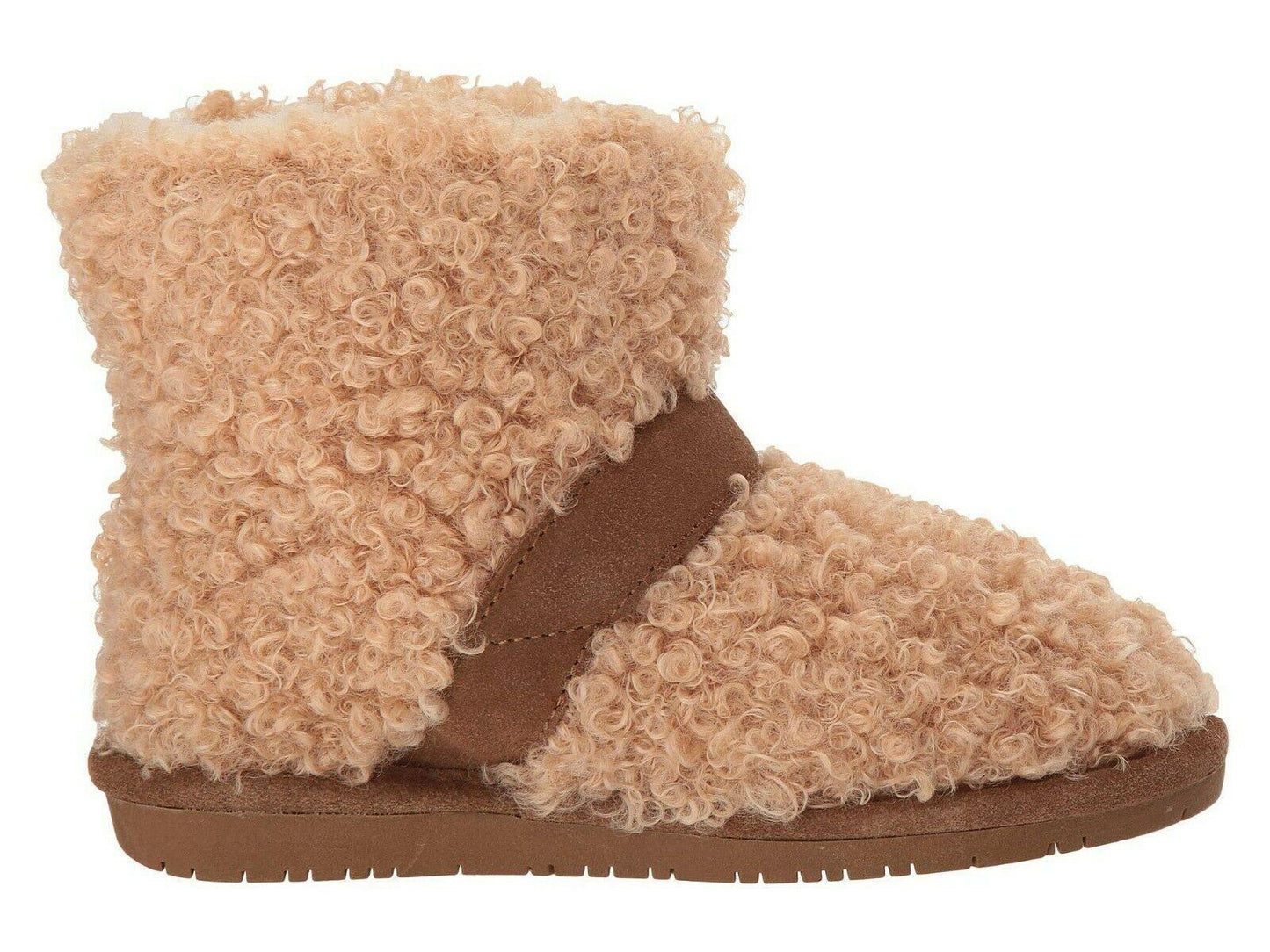Bearpaw Treasure Taupe Comfortable Wool Blend Winter Girls Boots 2 Little Kid - SVNYFancy