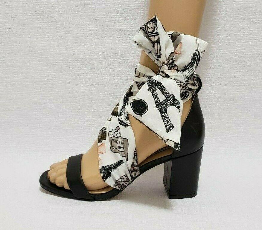 KARL LAGERFELD Leather Pump Sandals Shoes Ankle Wrap Size 6 - SVNYFancy