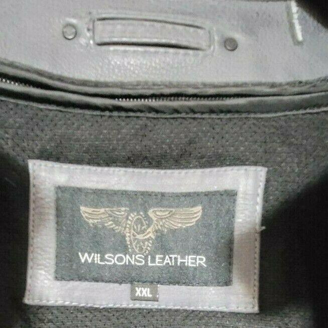 Wilsons Leather Mens Genuine Leather Performance Motorcycle Jacket W/Padding XXL - SVNYFancy