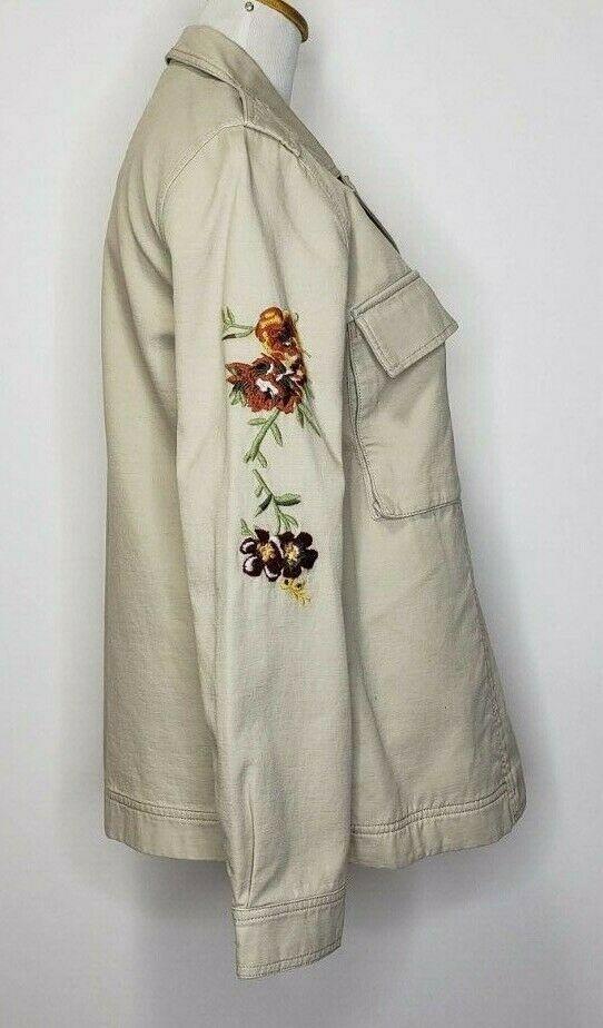Levi's Womens Oversize Floral Embroidered Shirt Jacket Cotton Size S - SVNYFancy